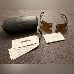 Chanel sunglasses frameless lenses